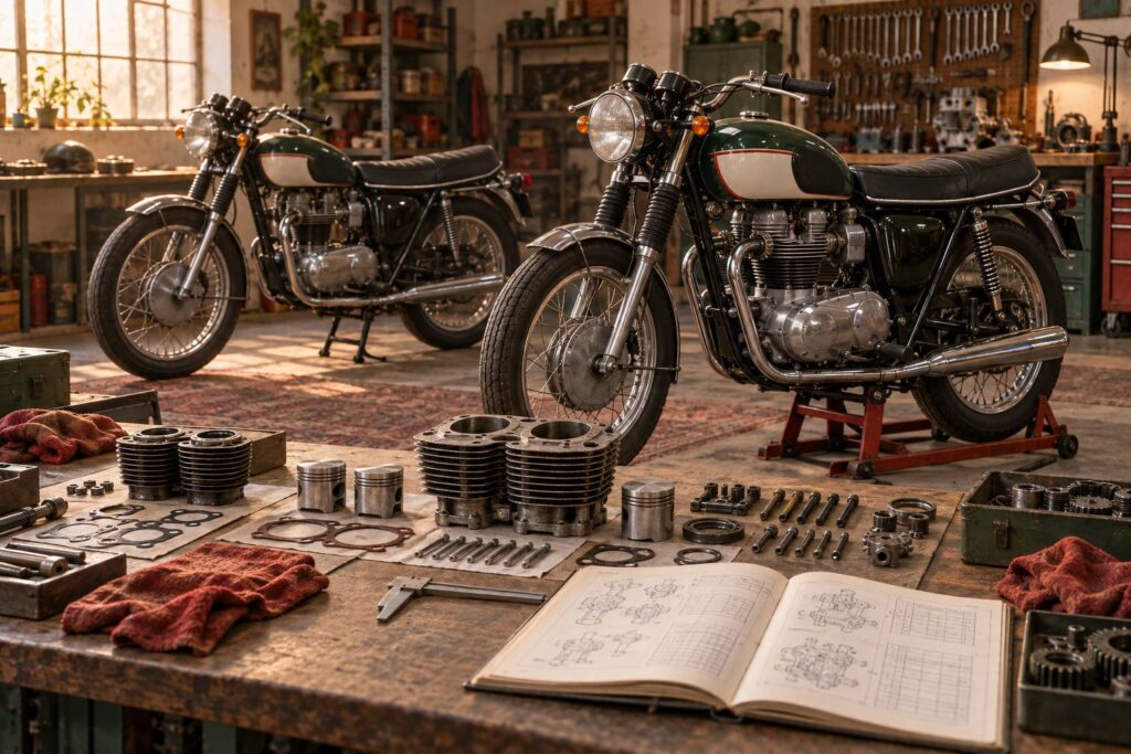 Illustration éditoriale du sujet : Norton Commando 850 : ce qui change face à la 750