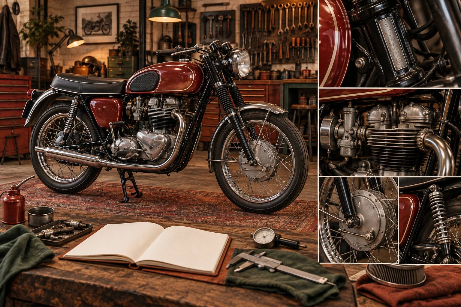 Illustration éditoriale du sujet : Triumph Bonneville T120 1968 : points de contrôle avant achat