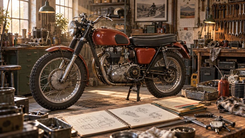 Illustration éditoriale du sujet : Triumph TR6 Trophy : monocarburateur, fiabilité et entretien