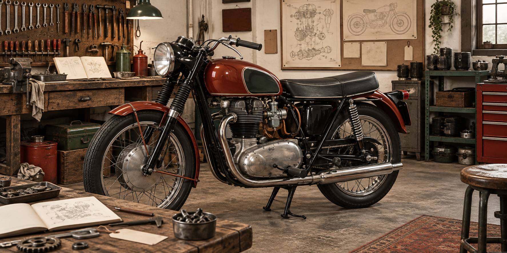 Illustration éditoriale du sujet : Triumph TR6 Trophy : monocarburateur, fiabilité et entretien